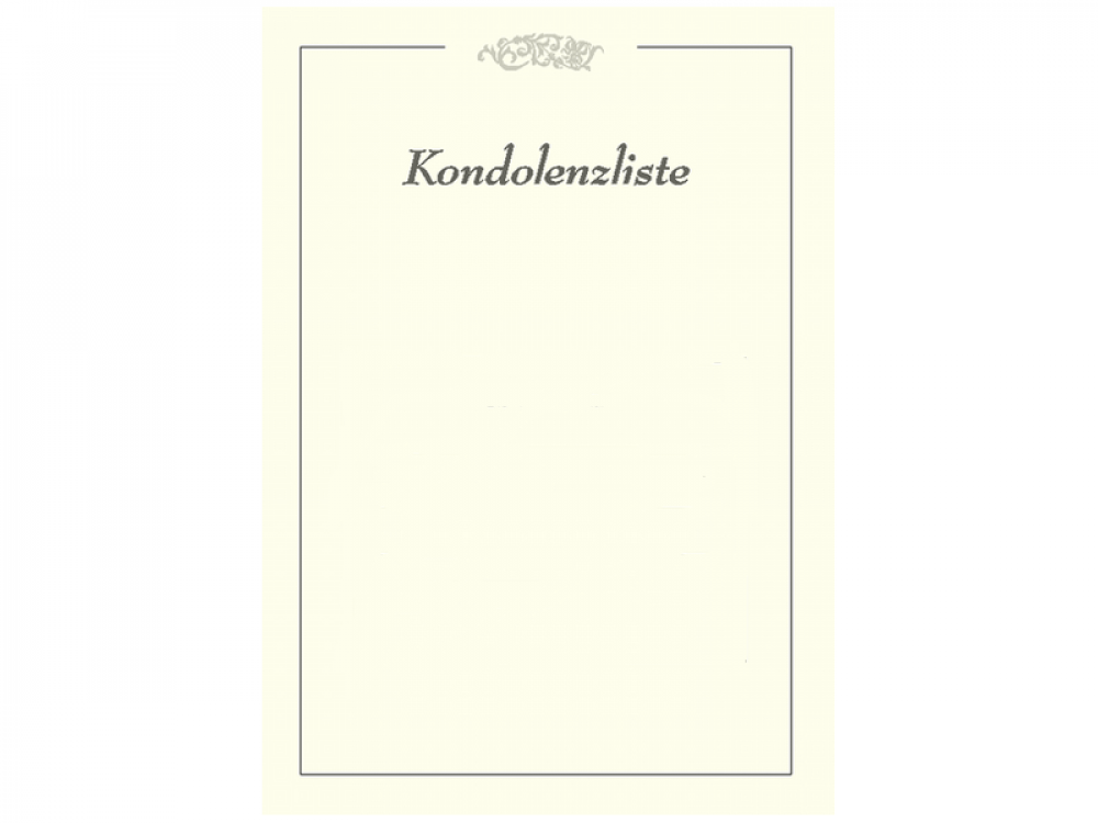 Kondolenzliste "Silber-Ornament-Prägung" A4